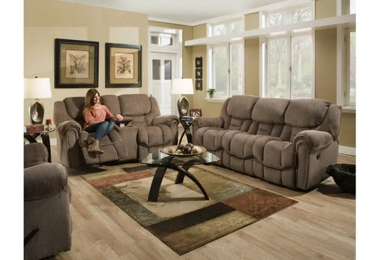 122-30-17 Reclining Sofa Taupe Home Stretch Furniture