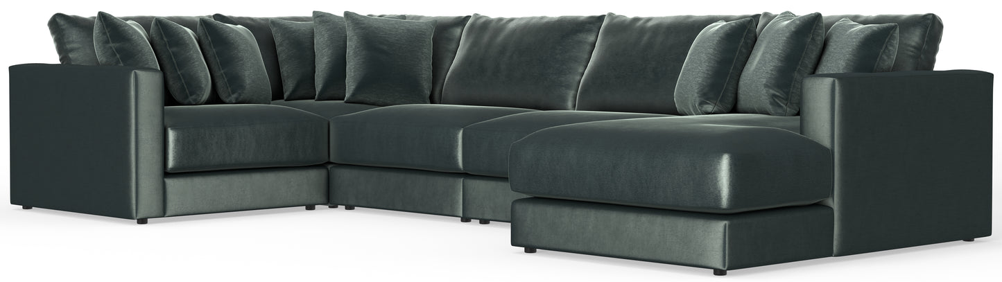 Catnapper - Remington 5 piece Sectional in Pine (2245 31/36/76/31/59)