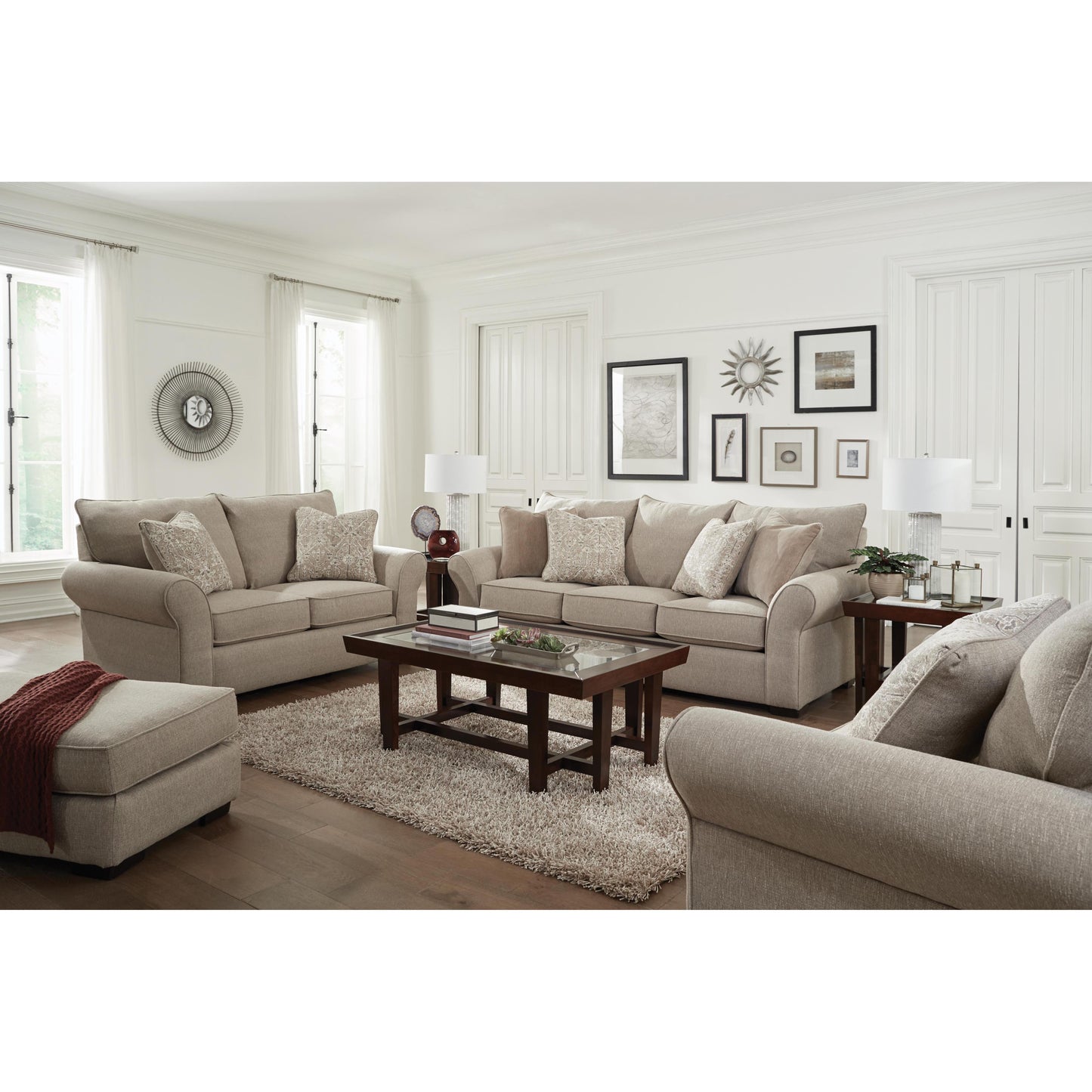 Jackson Furniture Maddox 4152 2 pc Stationary Living Room Set - Stone IMAGE 1