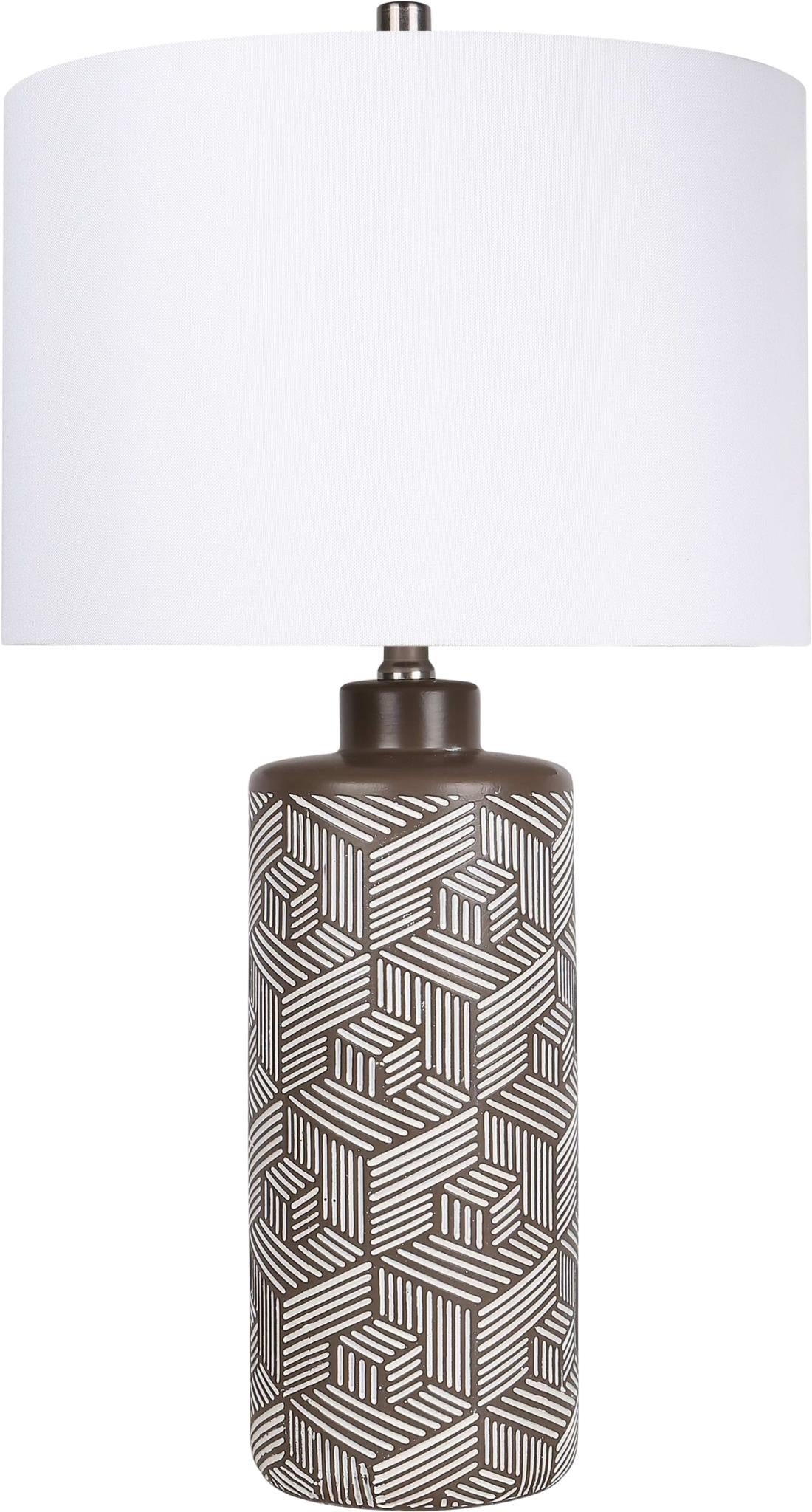 ECL3316 "Geometric Harmony" Ceramic Table Lamp (Case Pack 2)