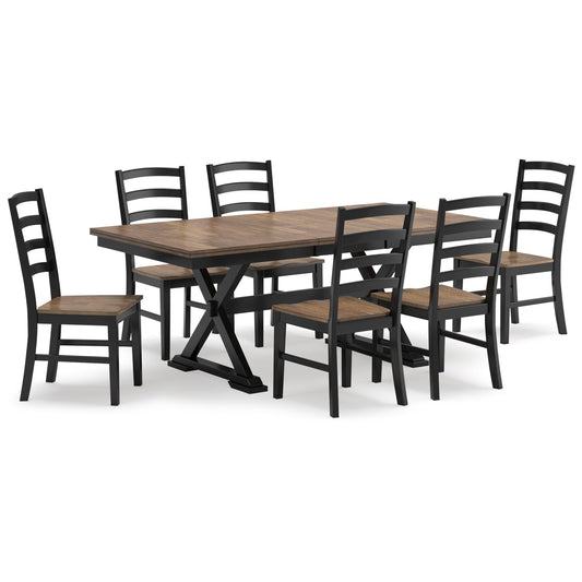 Signature Design by Ashley Wildenauer D634D4 7 pc Dining Set IMAGE 2