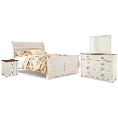 Signature Design by Ashley Willowton B267B62 6 pc King Sleigh Bedroom Set IMAGE 1