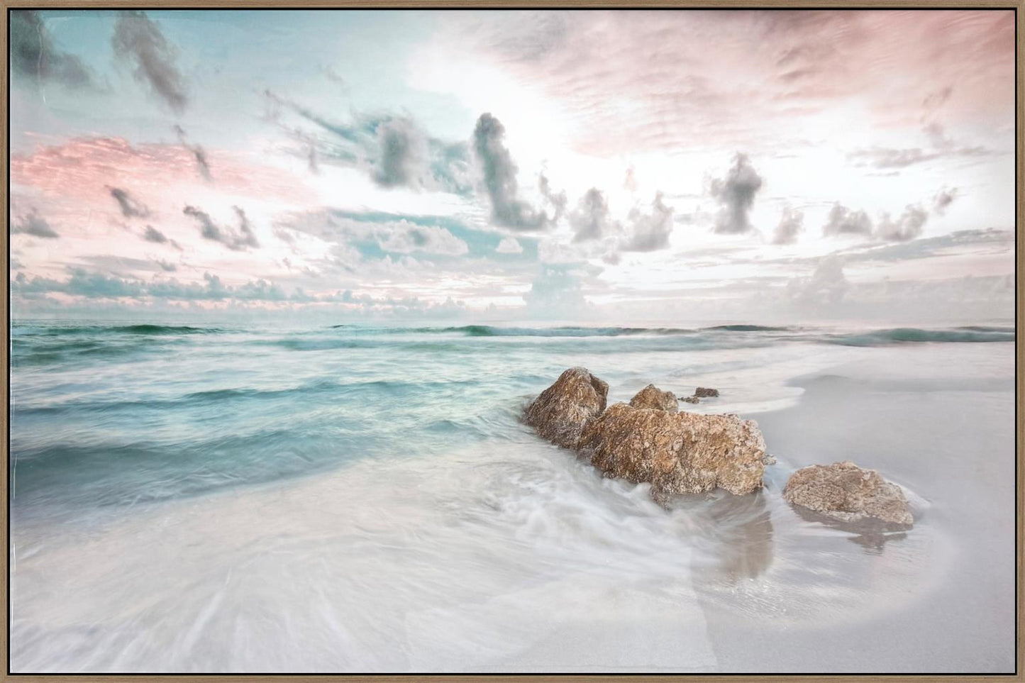 SC1008C "Blush Tide" Gloss Canvas in Frame