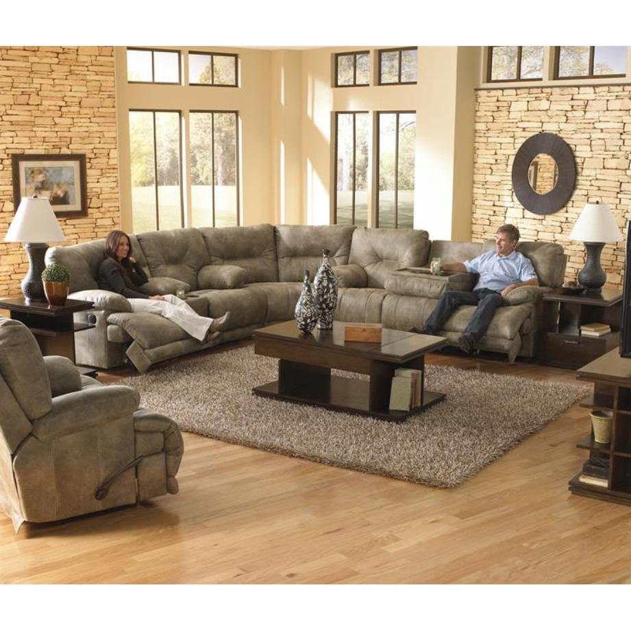 Catnapper Voyager Reclining Fabric and Leather Look Sofa 43845 1228-49/1328-49 IMAGE 6
