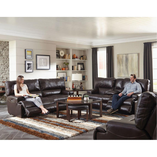 Catnapper Wembley Power Reclining Leather Loveseat 64589 1283-09/3083-09 IMAGE 2