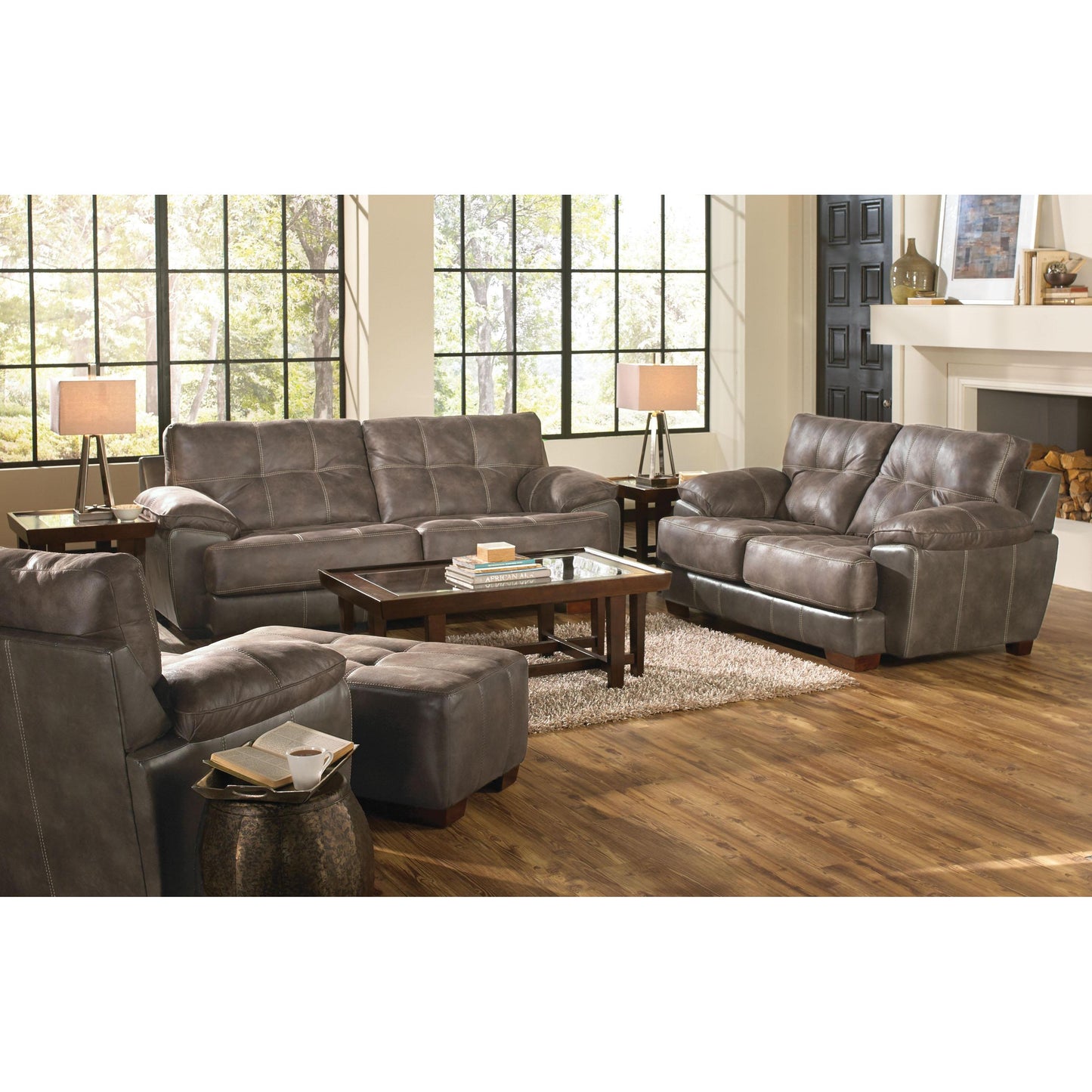 Jackson Furniture Drummond Stationary Fabric and Leather Look Chair 429601 1152-18/1300-28 IMAGE 5