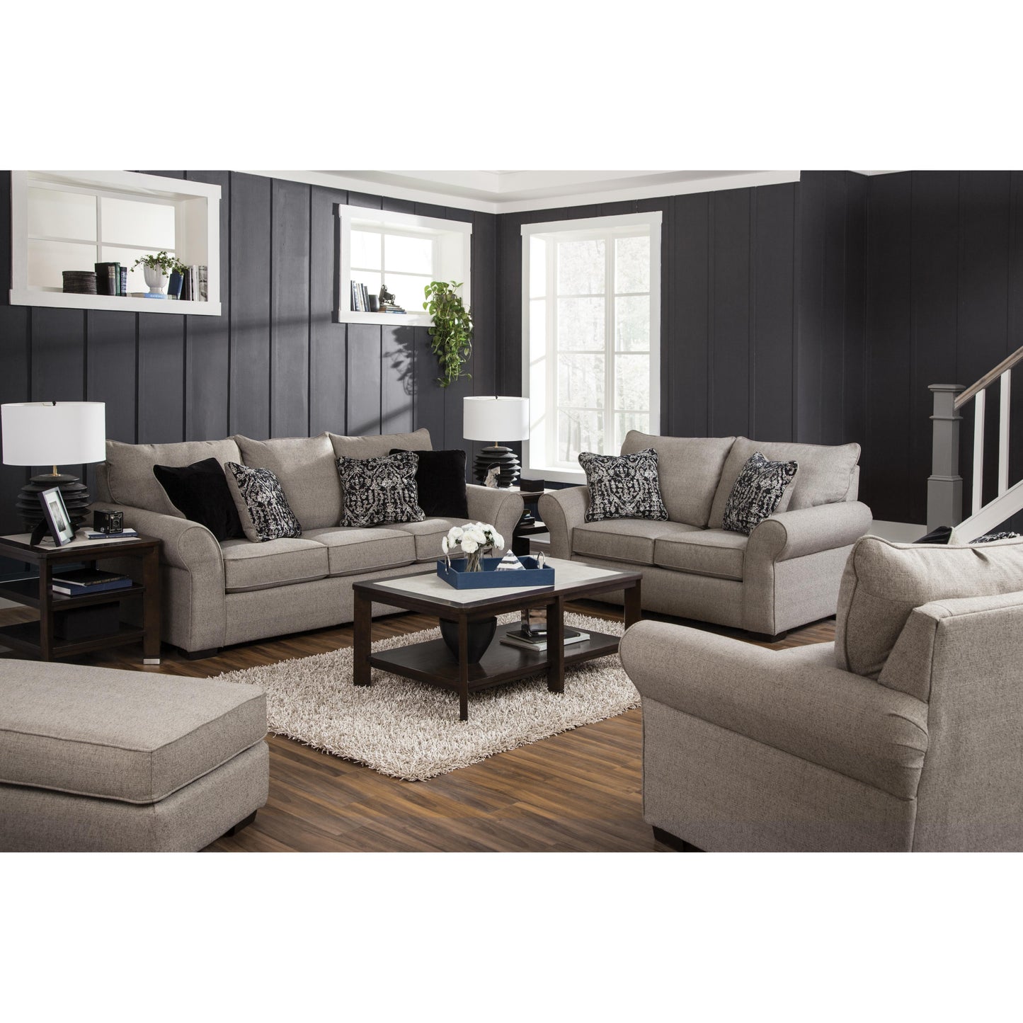 Jackson Furniture Maddox Fabric Queen Sofabed 4152-04 1631-28/2639-48 IMAGE 2