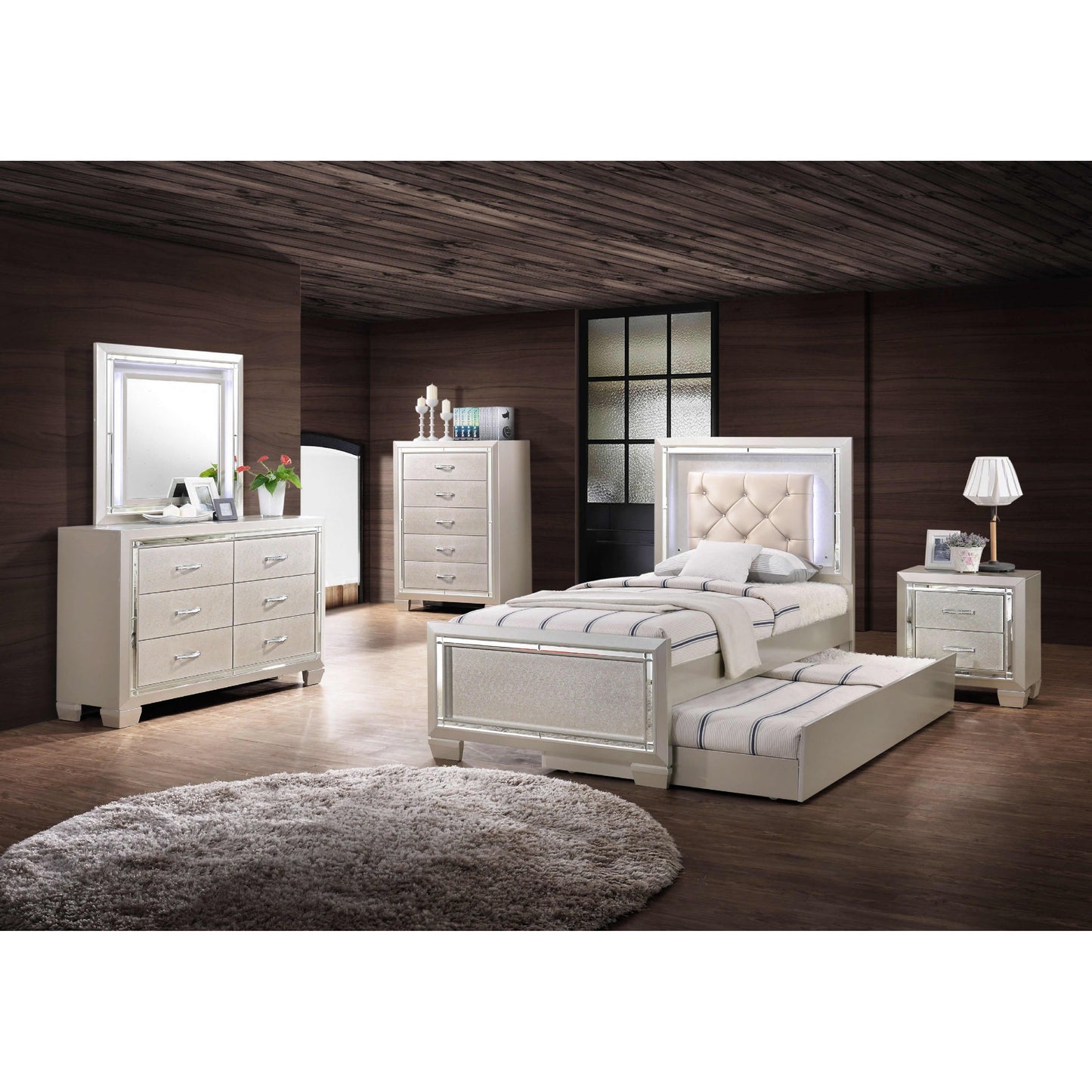 Elements International Platinum 2-Drawer Kids Nightstand LT111NS IMAGE 5