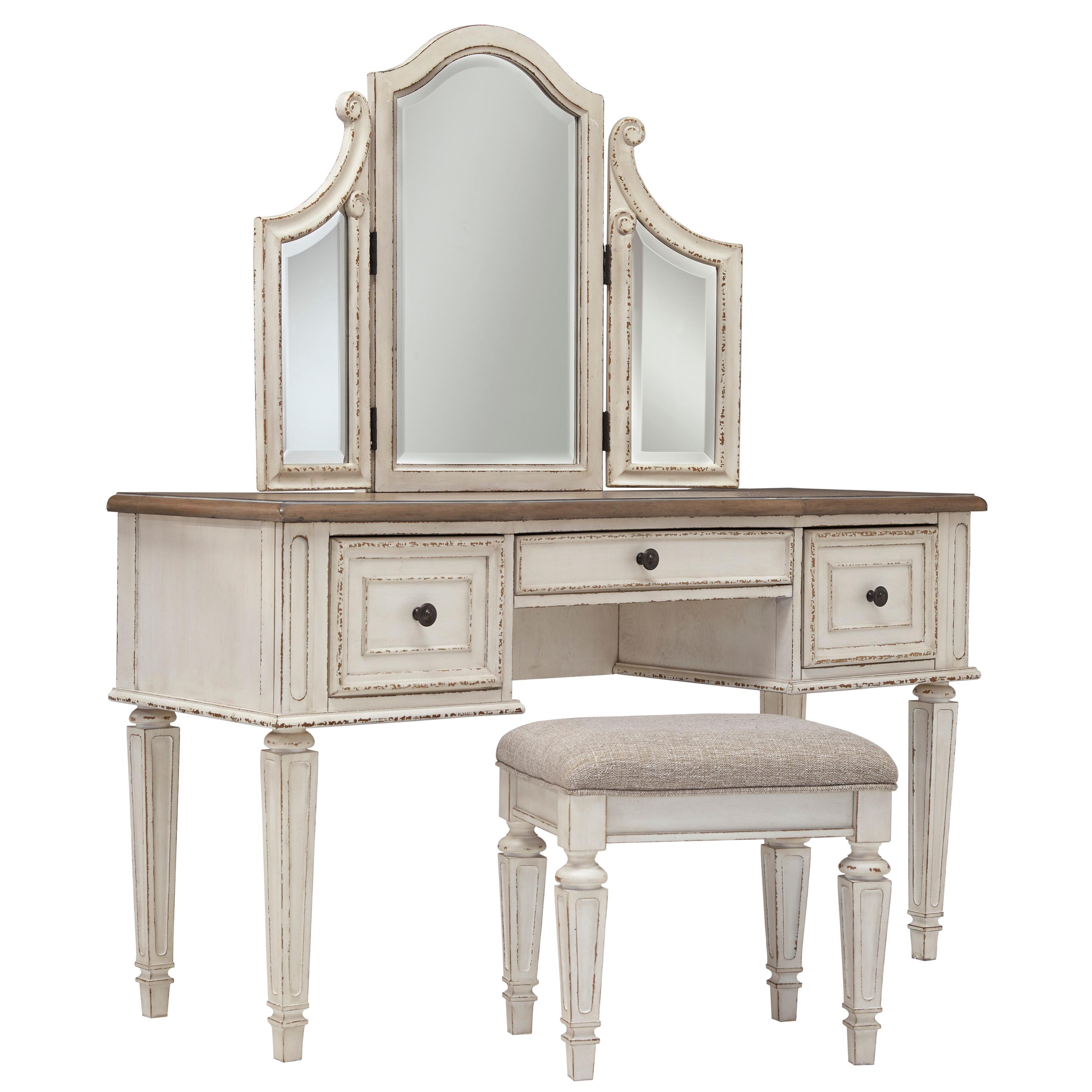 Signature Design by Ashley Realyn 3-Drawer Vanity Set B743-22
