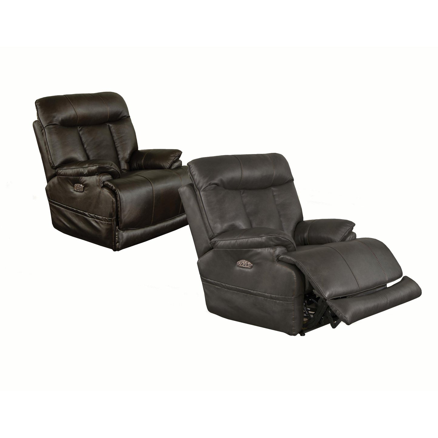 Catnapper Naples Power Leather Match Recliner with Wall Recline 764567-7 1283-09/3083-09 IMAGE 2