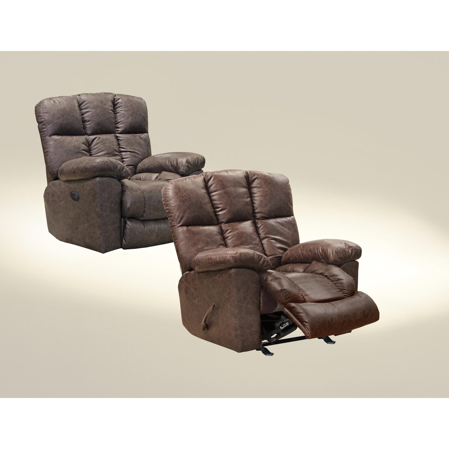 Catnapper Mayfield Power Rocker Leather Look Recliner with Wall Recline 64784-2 1307-38 IMAGE 2