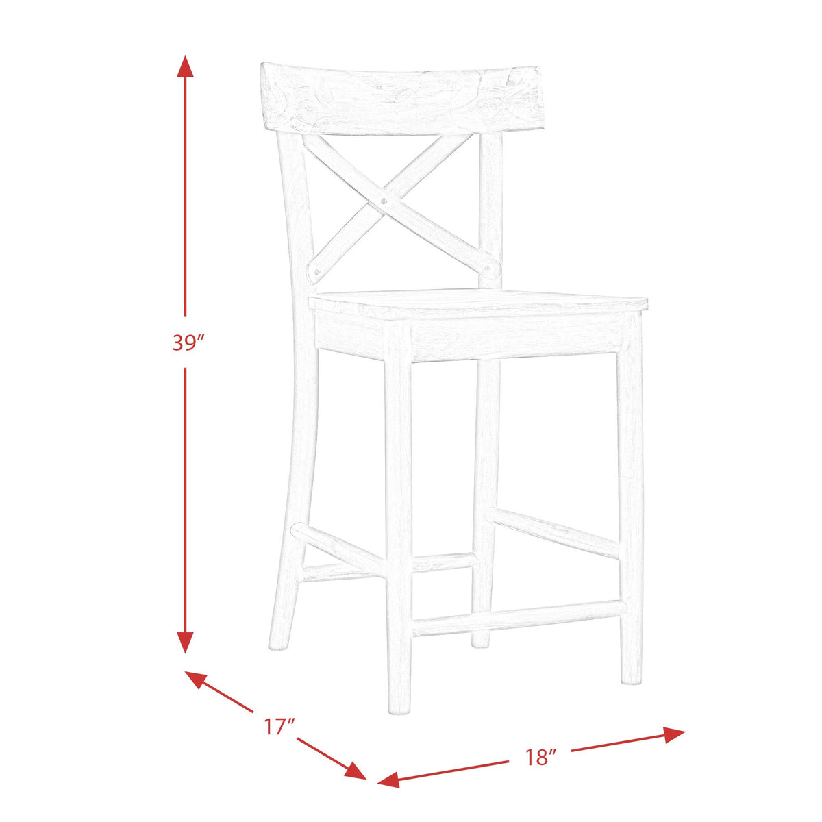 Elements International Callista LCL100BST Bar Stool IMAGE 10