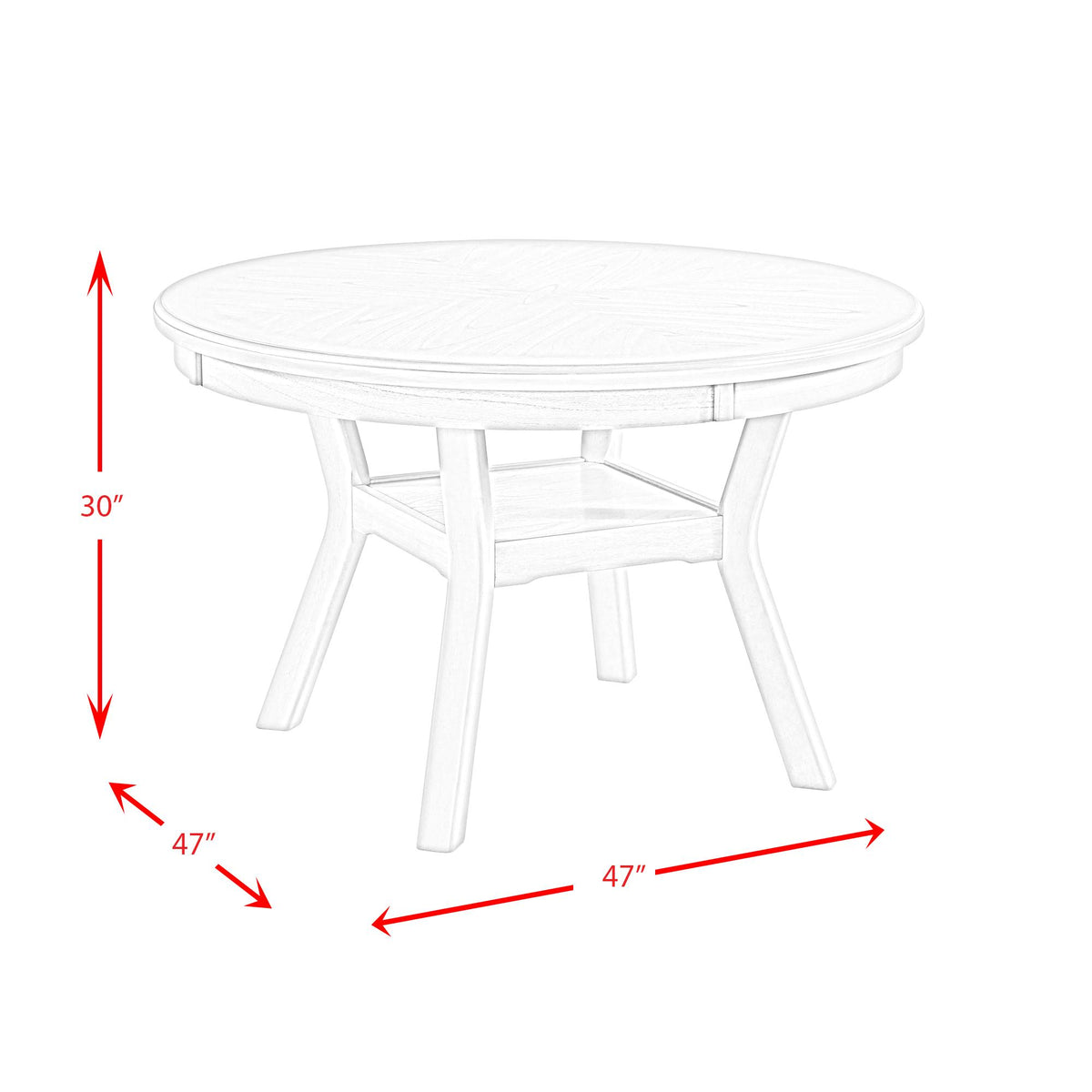 Elements International Amherst DAH700DT Dining Table - Bisque IMAGE 9