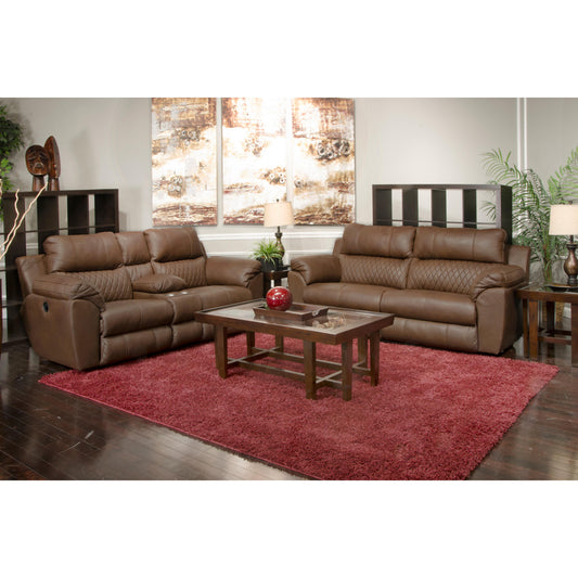 Catnapper Sorrento Power Reclining Leather Match Loveseat with Console 64729 1225-39/3025-39 IMAGE 2