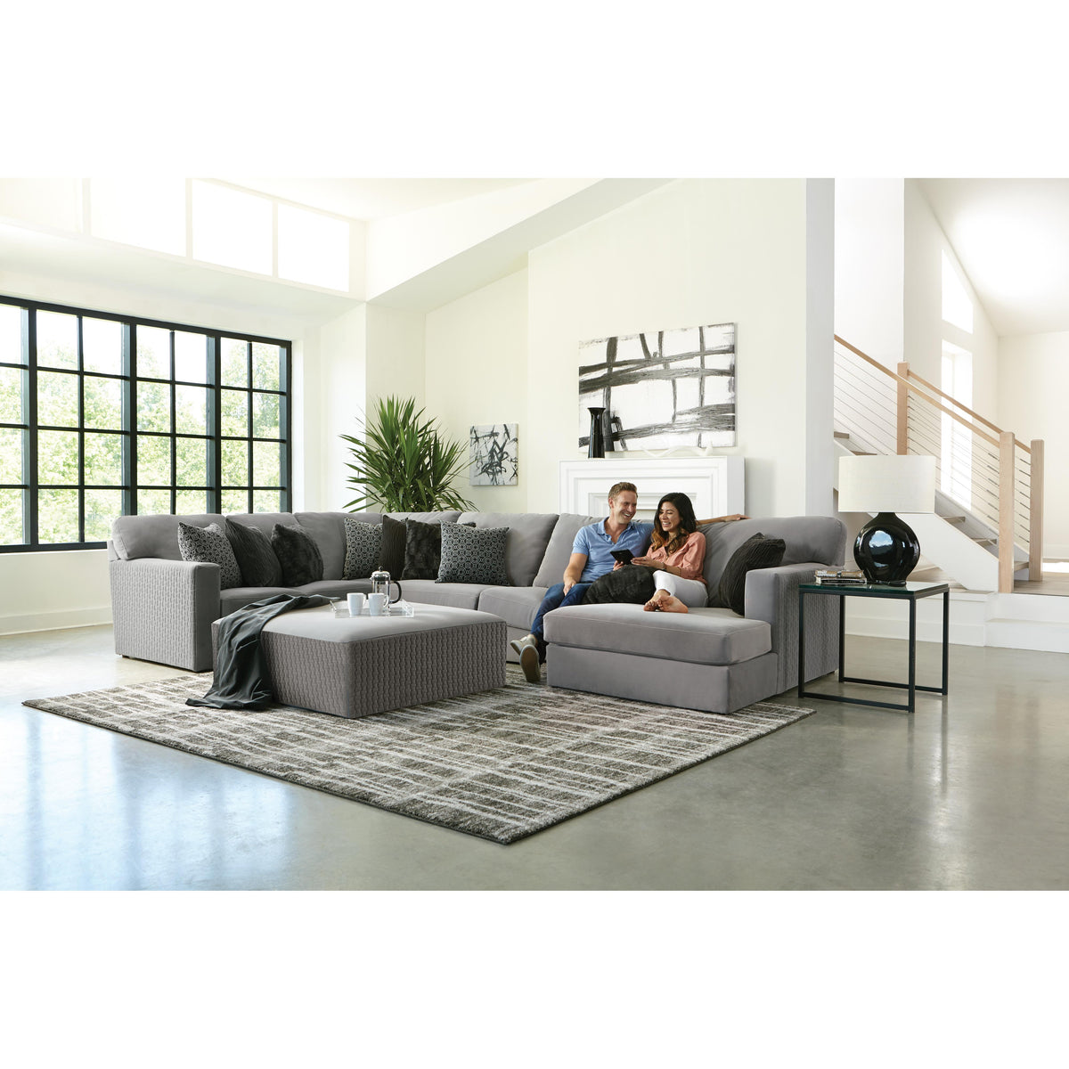 Jackson Furniture Carlsbad 3301-28 Cocktail Ottoman - Charcoal IMAGE 3
