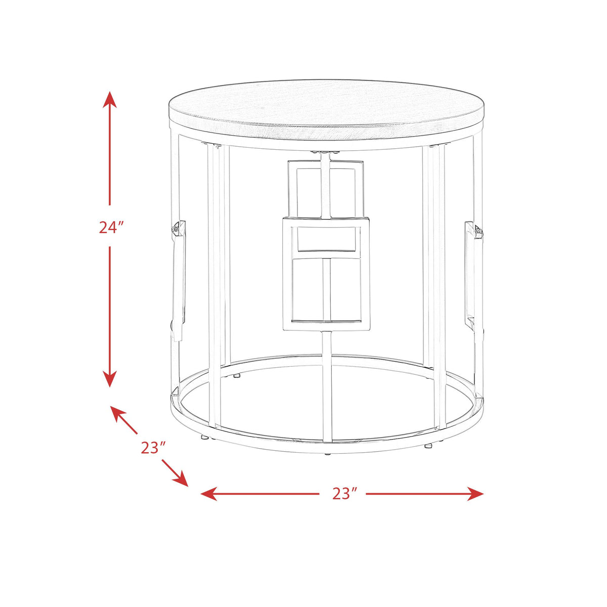 Elements International Ester CES100ET Round End Table IMAGE 10