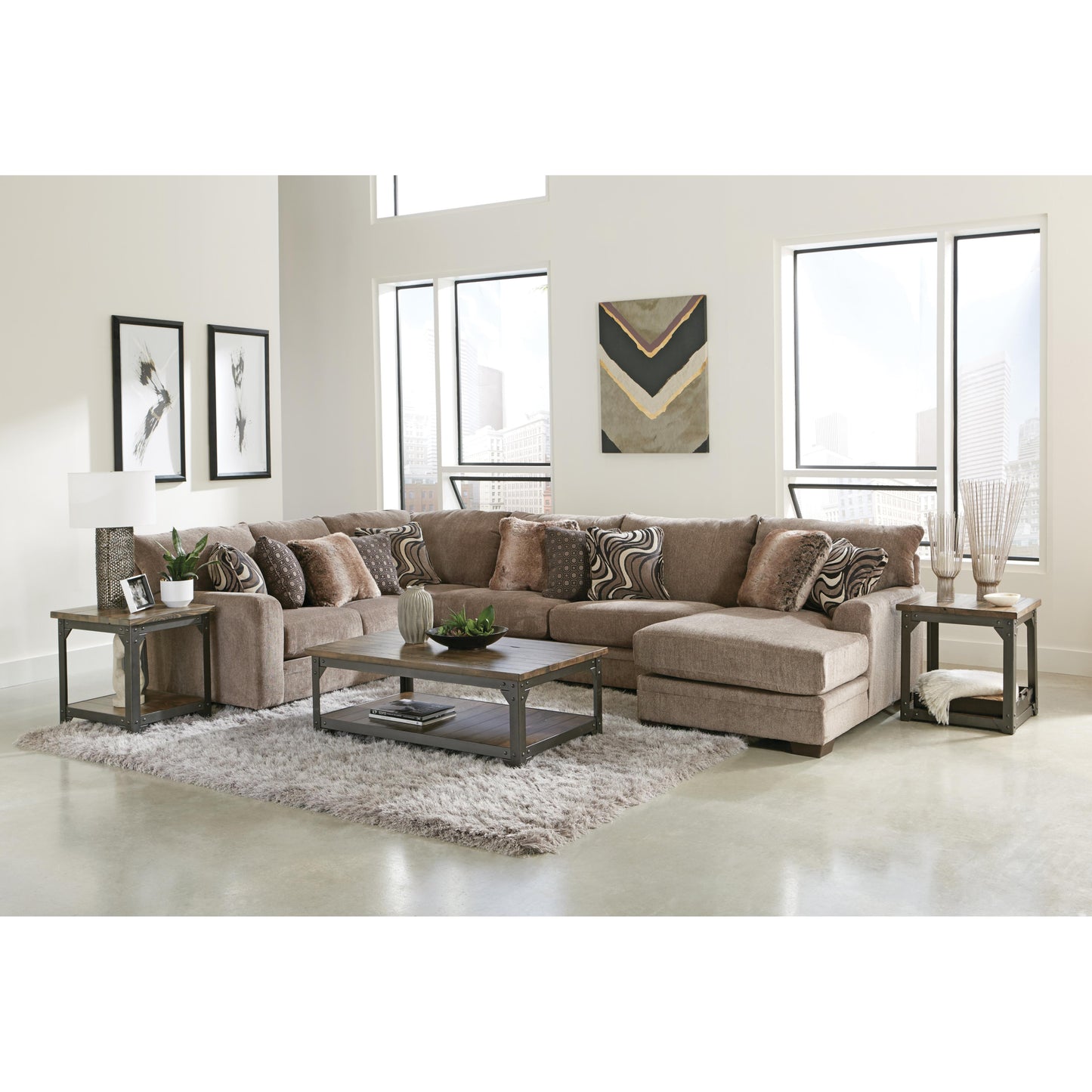 Jackson Furniture Kingston 4472 3 pc Sectional - Pewter IMAGE 1