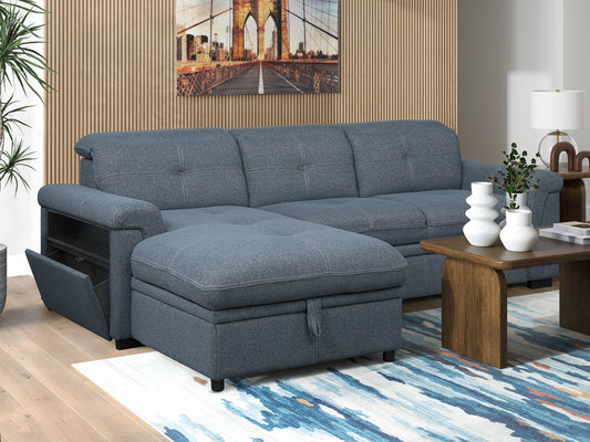 2 Piece Pop-up Sleeper Sectional - Denim 6810516/45