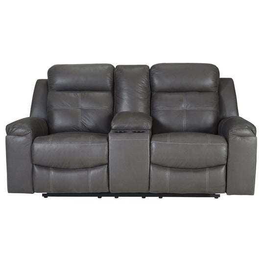 Signature Design by Ashley Jesolo 8670594C Double Reclining Loveseat with Console IMAGE 1