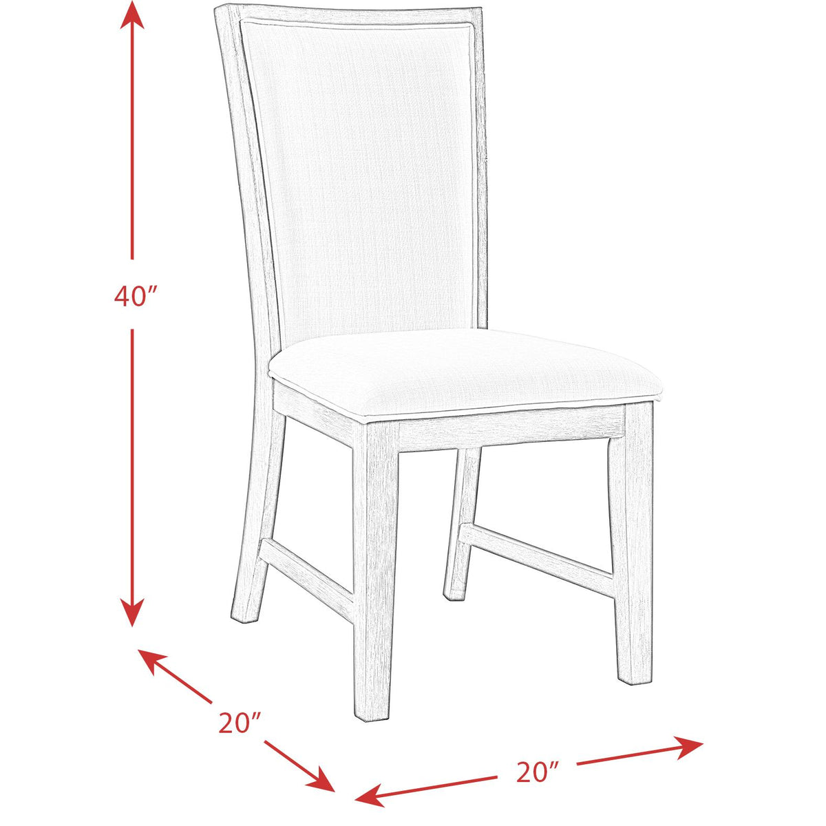 Elements International Grady DGD850SBC Slat Back Side Chair - Black IMAGE 5