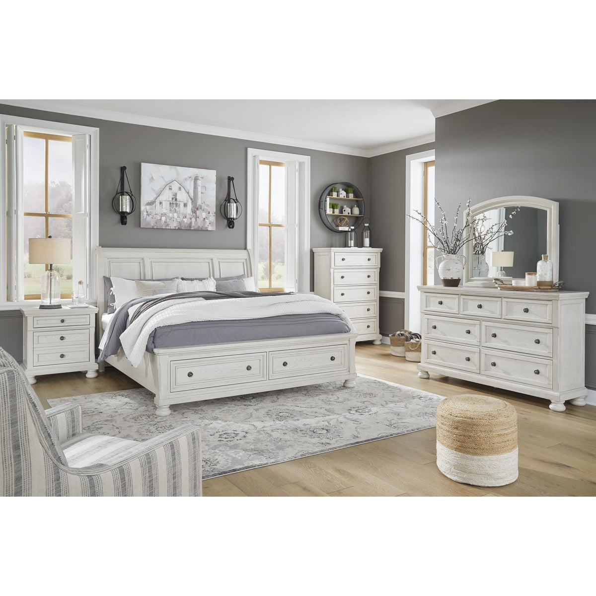 Signature Design by Ashley Robbinsdale B742B8 King Sleigh Bed with Storage IMAGE 8