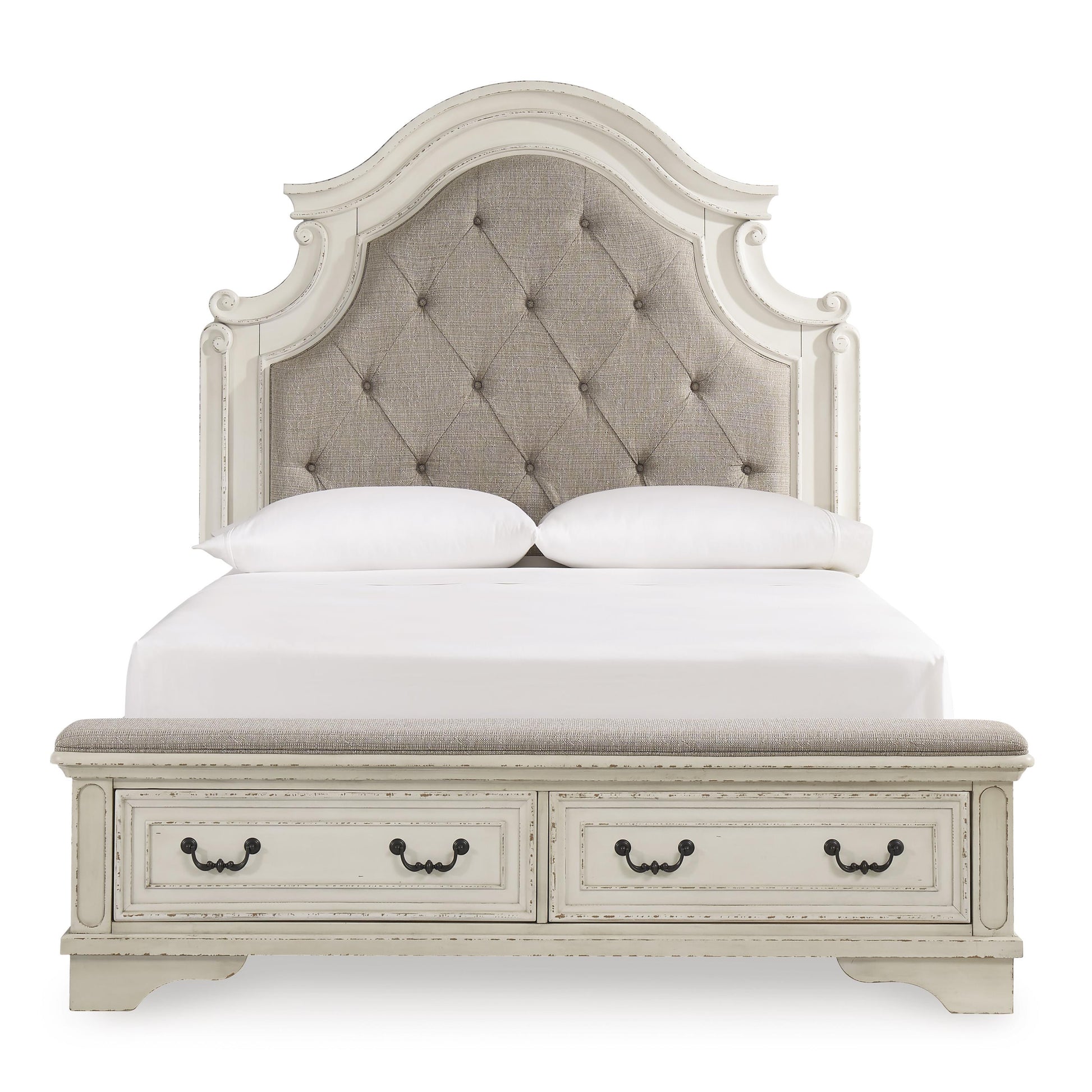 Signature Design by Ashley Realyn Queen Upholstered Platform Bed B743-57/B743-54S/B743-196 IMAGE 2