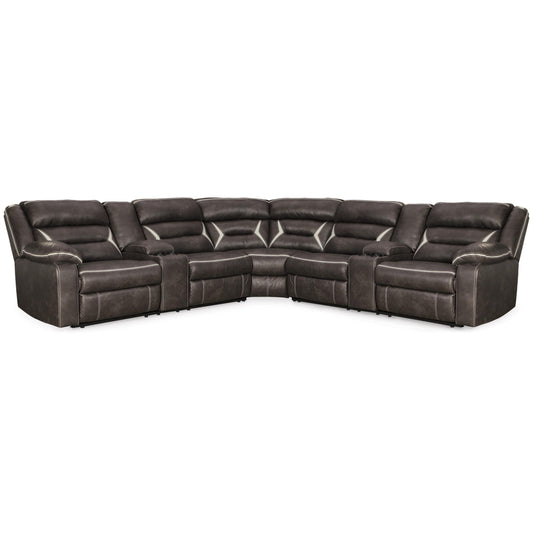 Signature Design by Ashley Kincord Power Reclining Leather Look 3 pc Sectional 1310459/1310477/1310473 IMAGE 1