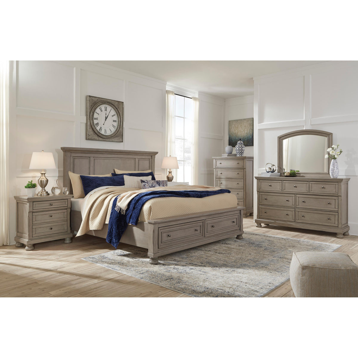 Signature Design by Ashley Lettner B733B31 Queen Panel Storage Bed IMAGE 4