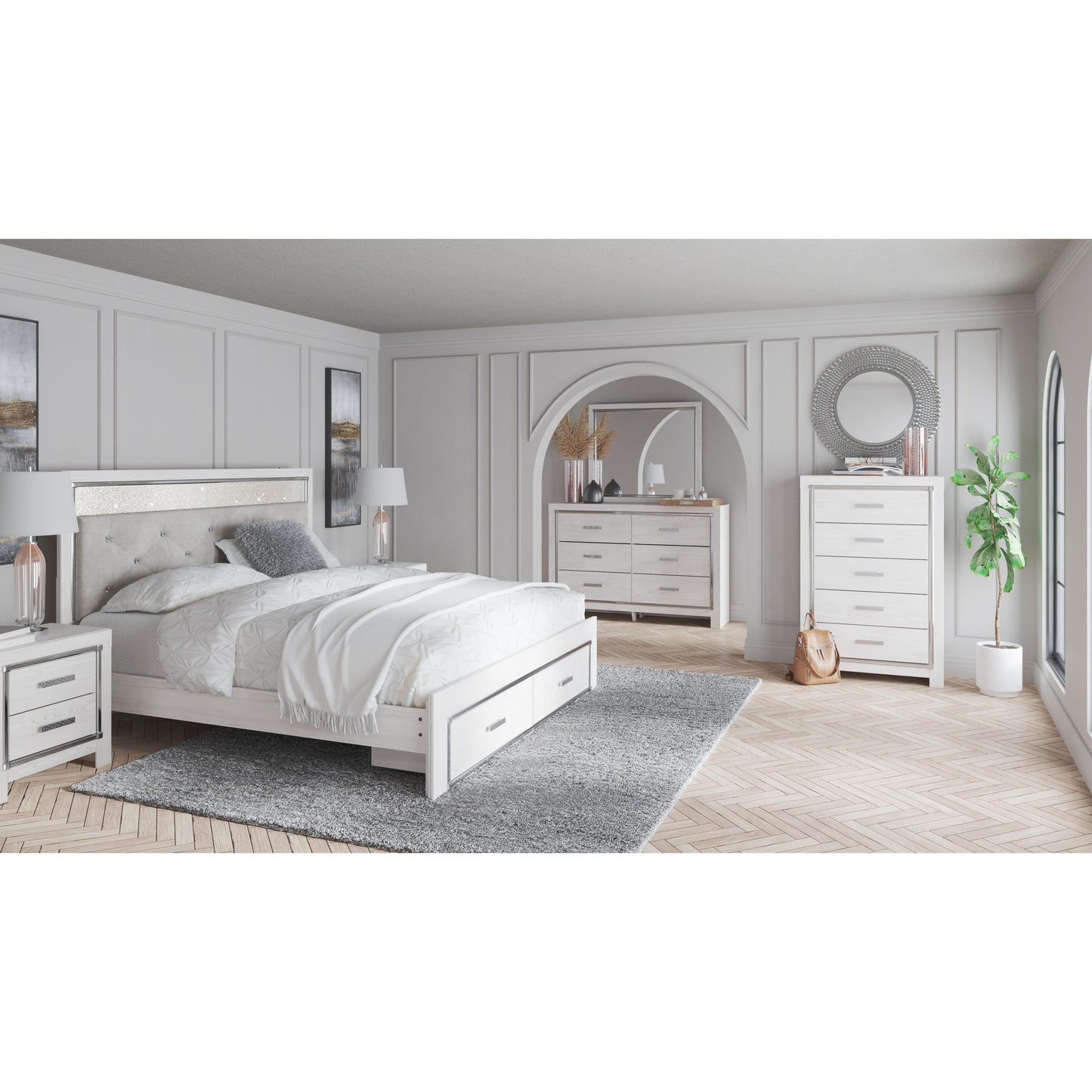 Signature Design by Ashley Altyra B2640B29 King Upholstered Storage Bed IMAGE 5