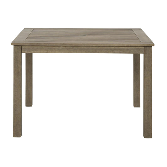 Signature Design by Ashley Aria Plains P359-615 Square Dining Table with Umbrella Option | American Furniture of Slidell