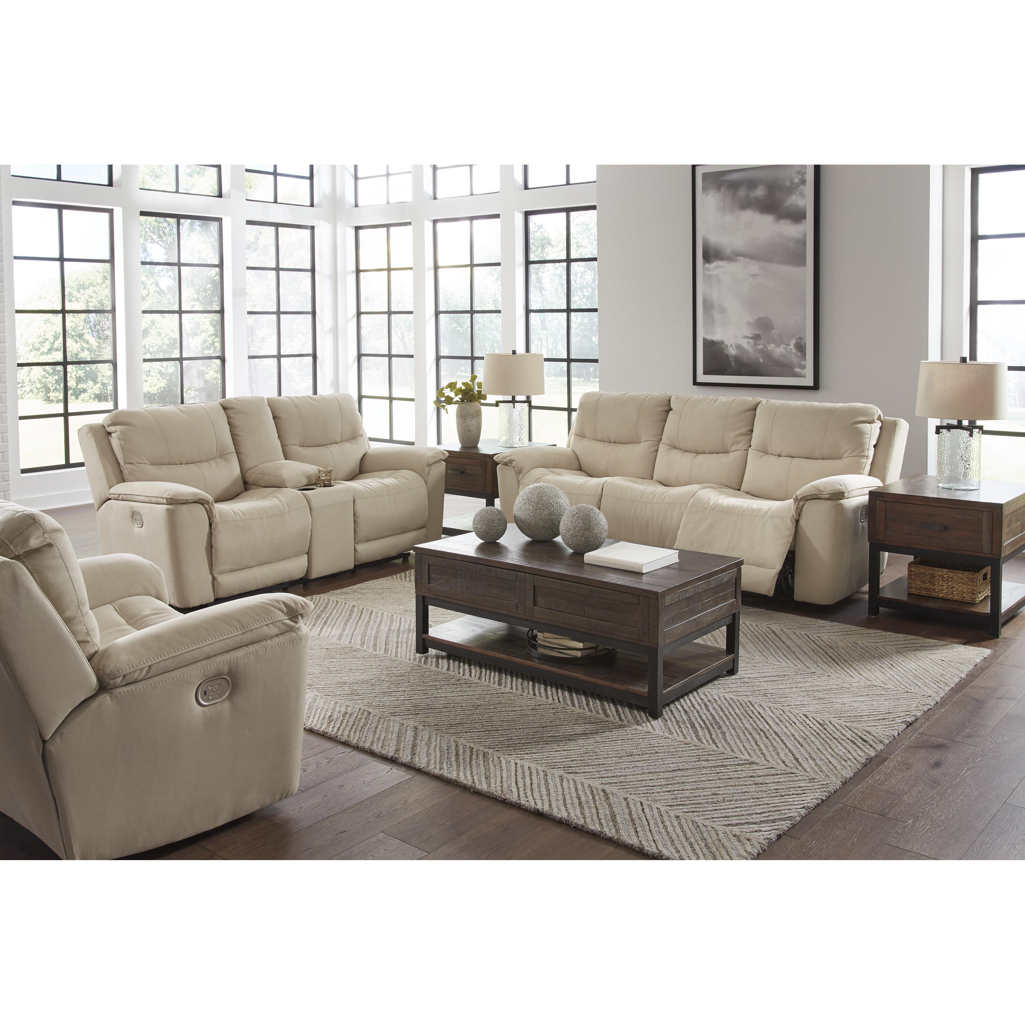 Signature Design by Ashley Next-Gen Gaucho Power Reclining Leather Look Sofa 6080715 IMAGE 13