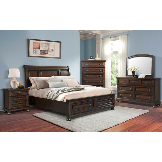 Elements International Kingston Queen Bed W/Storage Footboard and Non-Storage Rails IMAGE 2