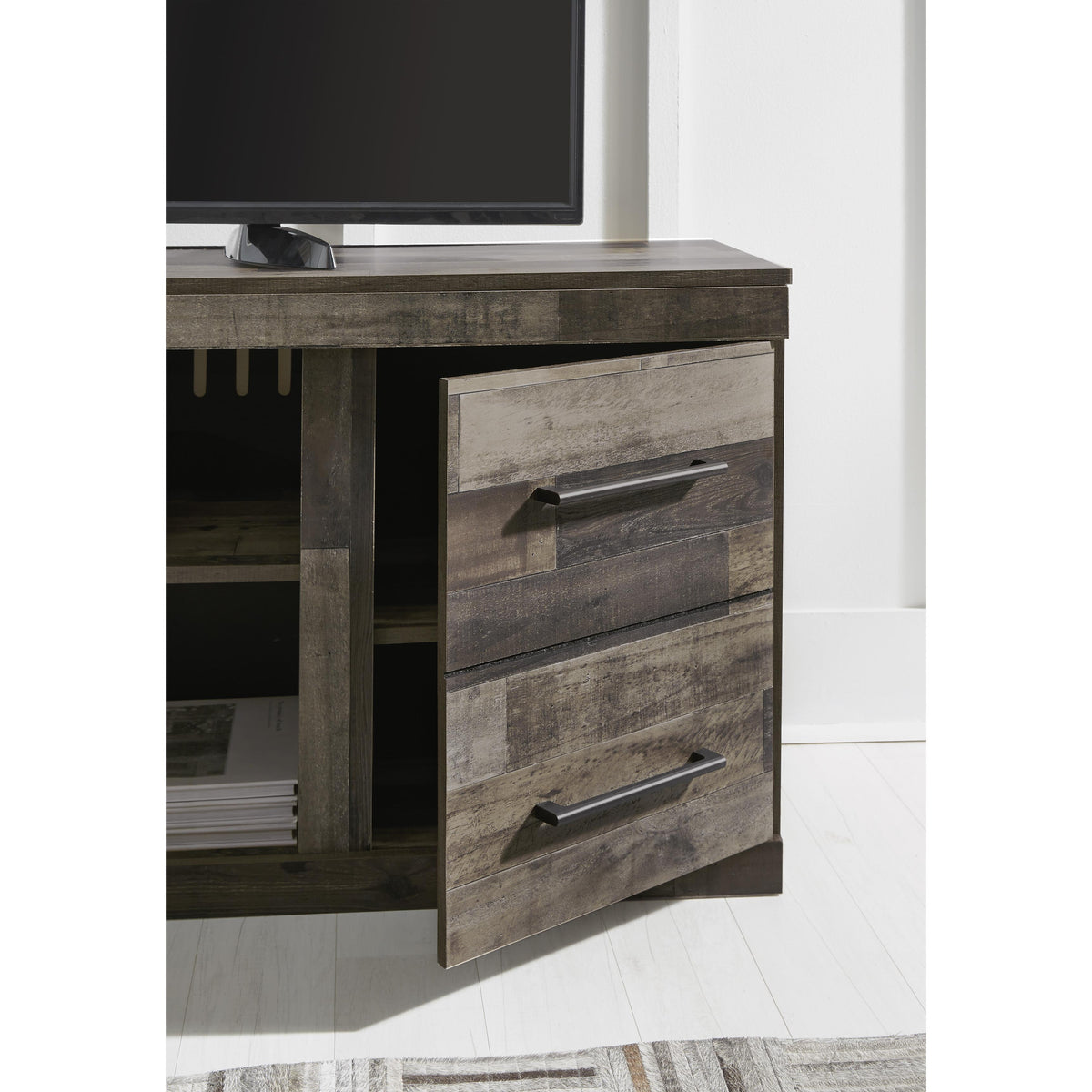 Signature Design by Ashley Derekson EW0200-268 Large TV Stand with Fireplace Option IMAGE 8