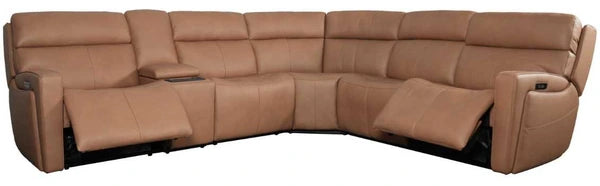 Cora 6 PC Sectional in Aline Toast Leather by Liberty Furniture