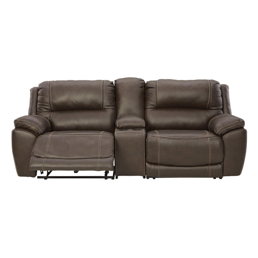 Signature Design by Ashley Dunleith Power Reclining Leather Match 3 pc Sectional U7160458/U7160457/U7160462 IMAGE 2