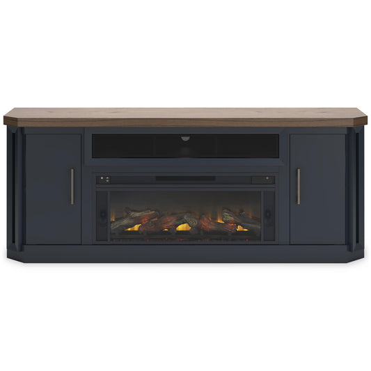 Signature Design by Ashley Landocken W402W1 83" TV Stand with Electric Fireplace IMAGE 2