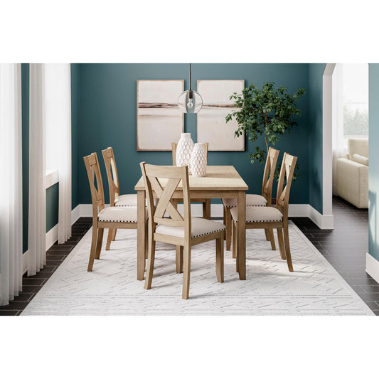 Signature Design by Ashley Sanbriar D393-425 Rectangular Dining Room Table Set IMAGE 2