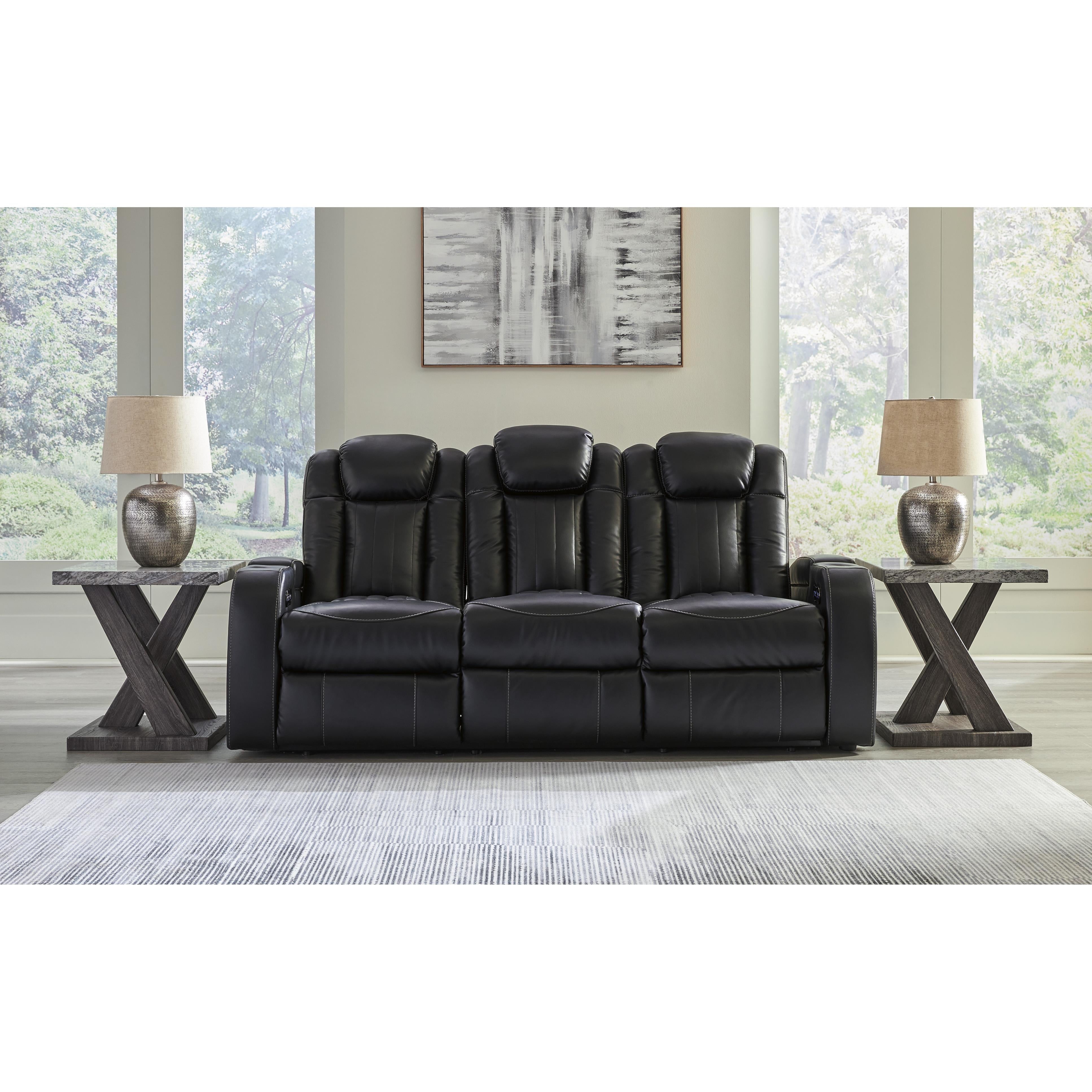 Signature Design by Ashley Caveman Den Power Reclining Leather Look Sofa 9070315 IMAGE 6