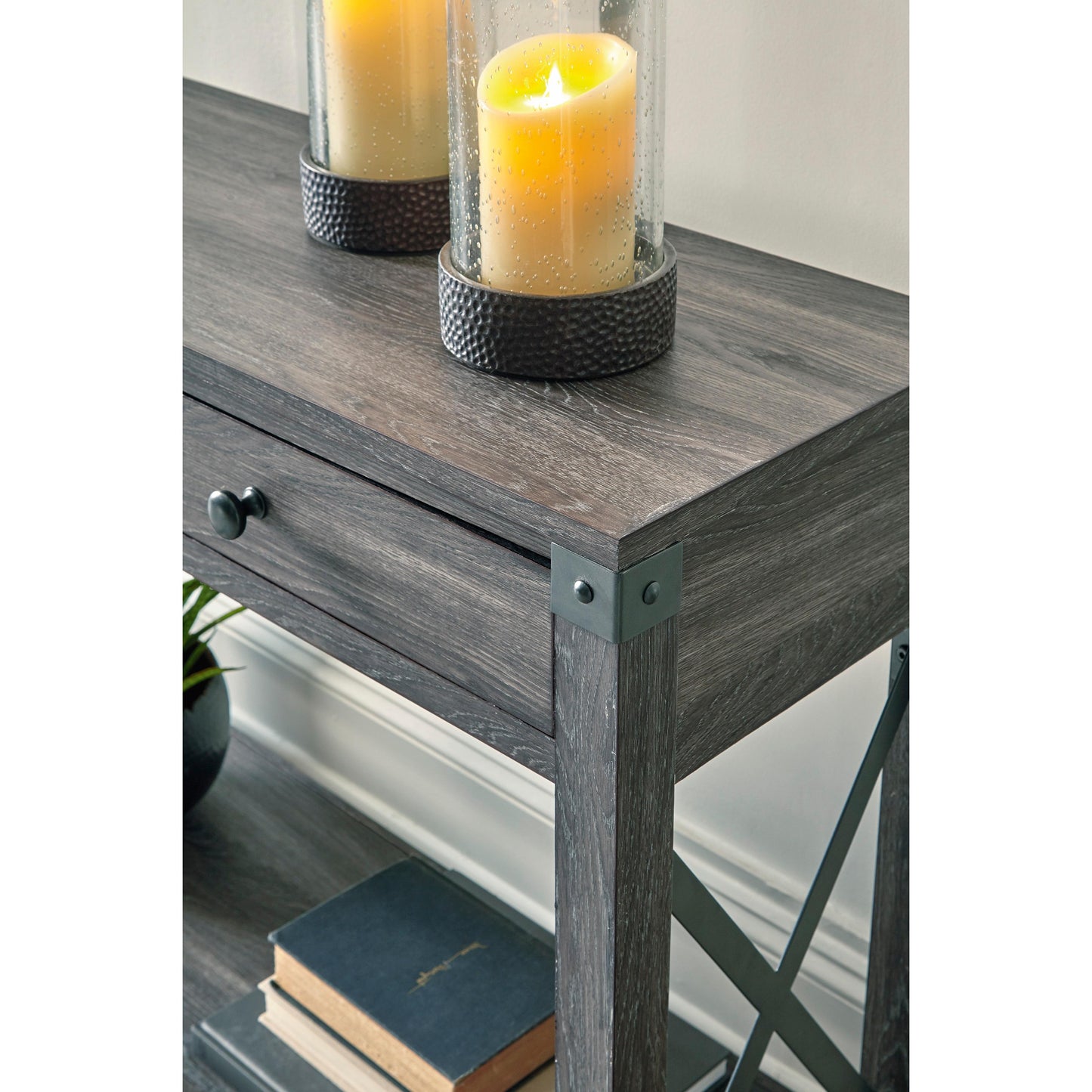 Signature Design by Ashley Freedan T175T2 Lift-top Coffee Table, 2 End Tables and Console IMAGE 10