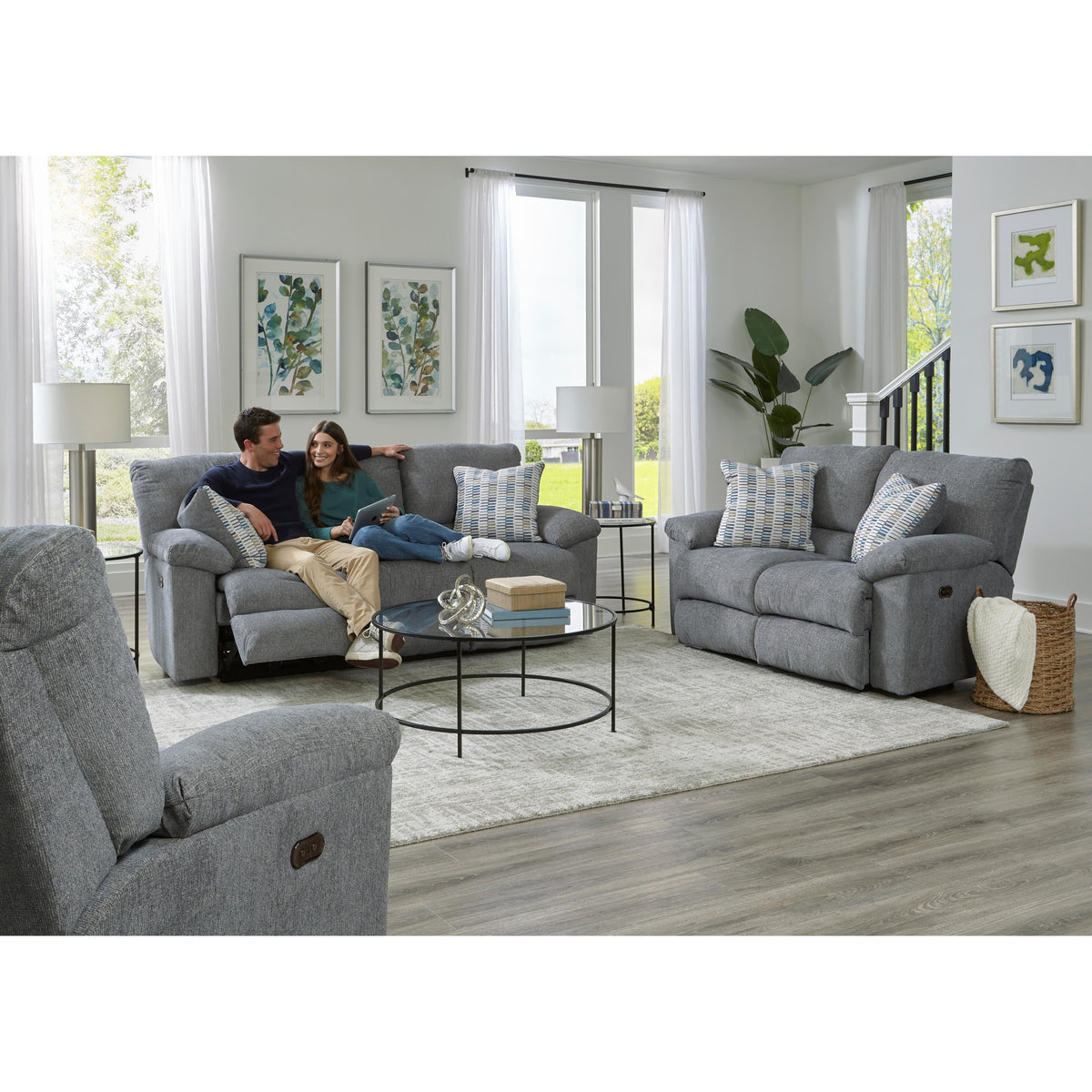 Catnapper Tyler 10602 Rocker Recliner - Stonewash IMAGE 3