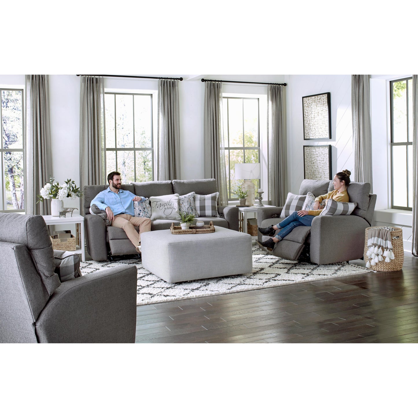 Catnapper Searsport 61802 Power Reclining Loveseat - Metal IMAGE 4