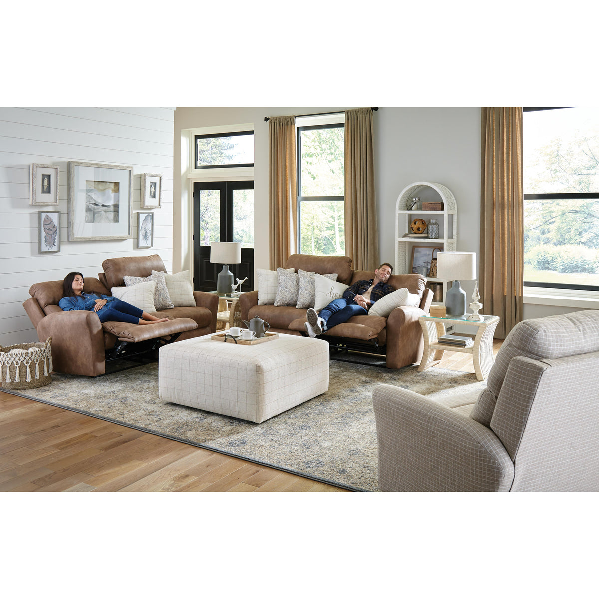 Catnapper Justine 3882 Reclining Loveseat - Burlap IMAGE 5