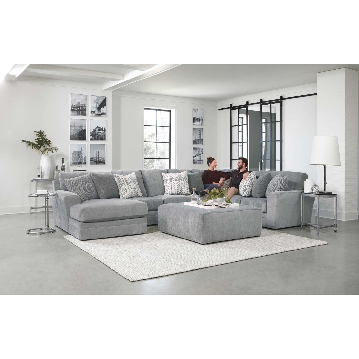 Jackson Furniture Glacier 2477 3 pc Sectional - Shark IMAGE 3