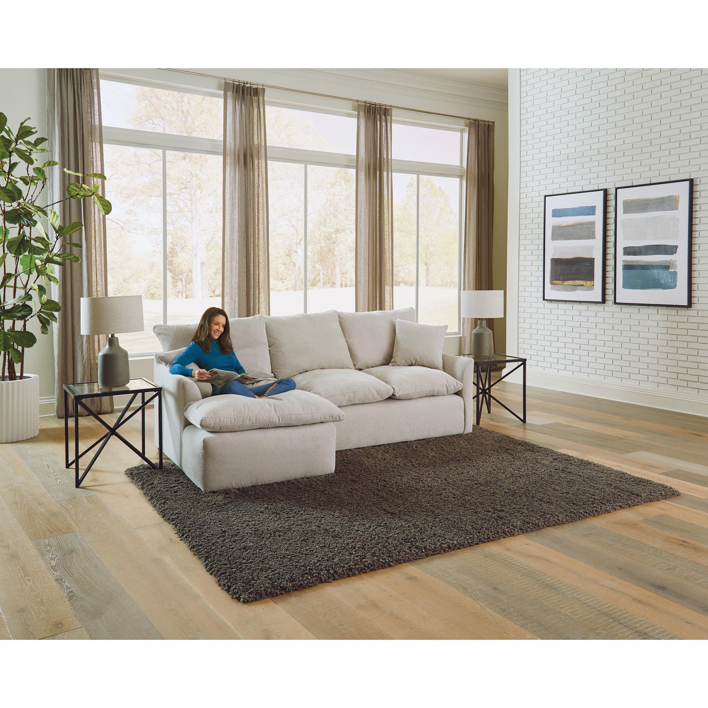 Jackson Furniture Harper 1345 2 pc Sectional - Oyster IMAGE 3