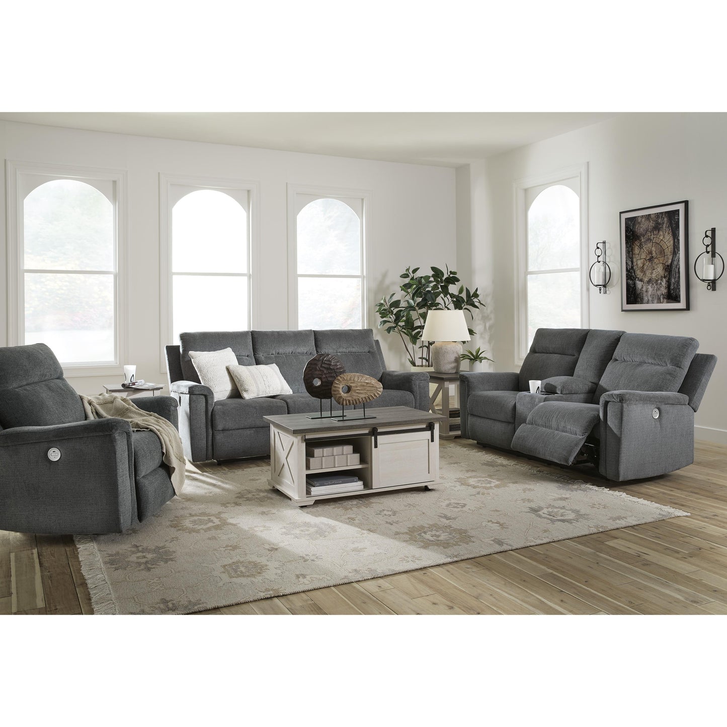 Signature Design by Ashley Barnsana 3320296 Double Reclining Power Loveseat with Console IMAGE 16