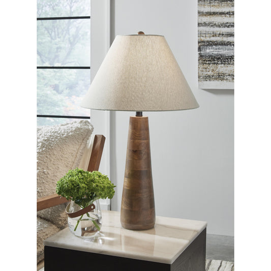 Signature Design by Ashley Danset L329104 Wood Table Lamp IMAGE 2
