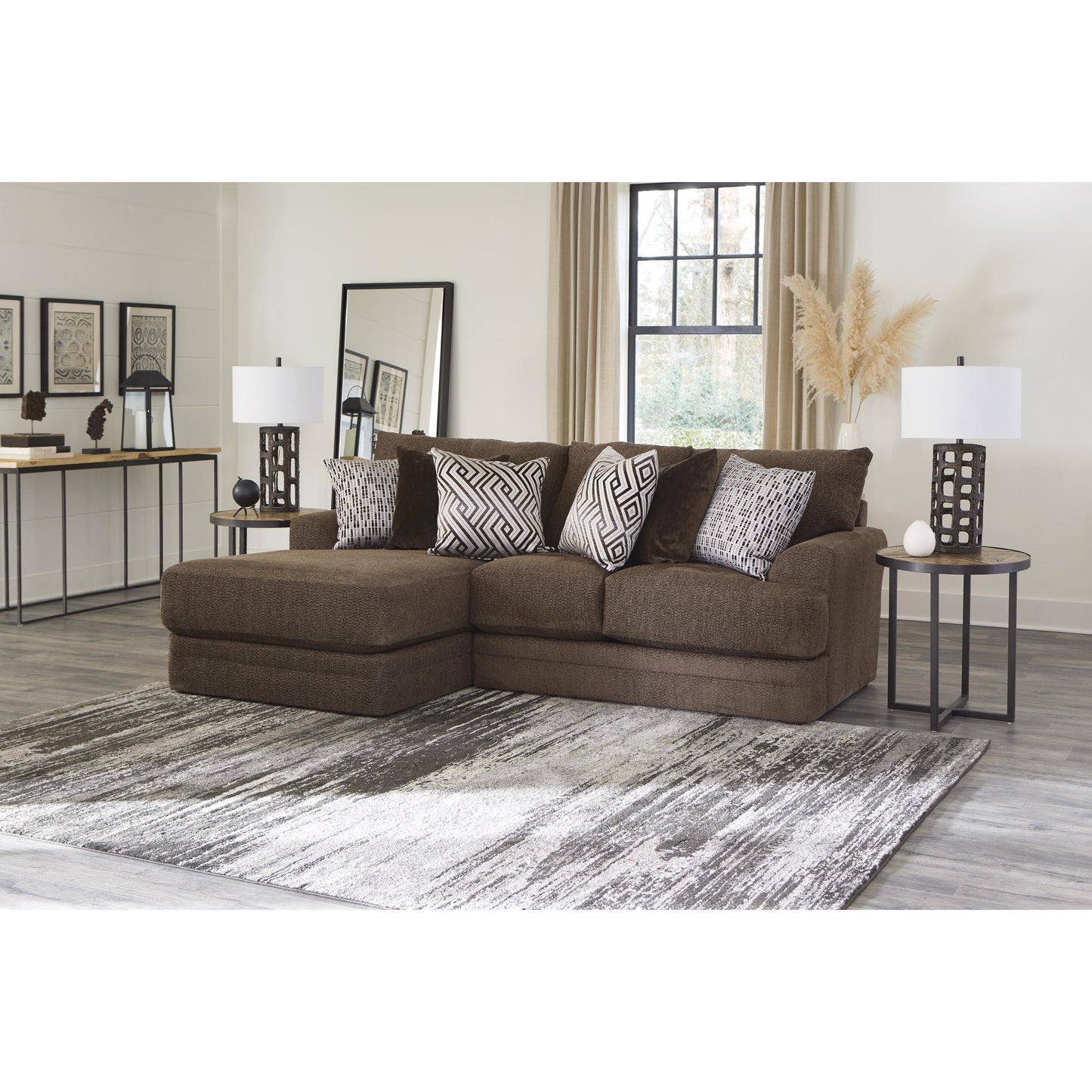 Jackson Furniture Galaxy 2480 2 pc Sectional - Chocolate IMAGE 2