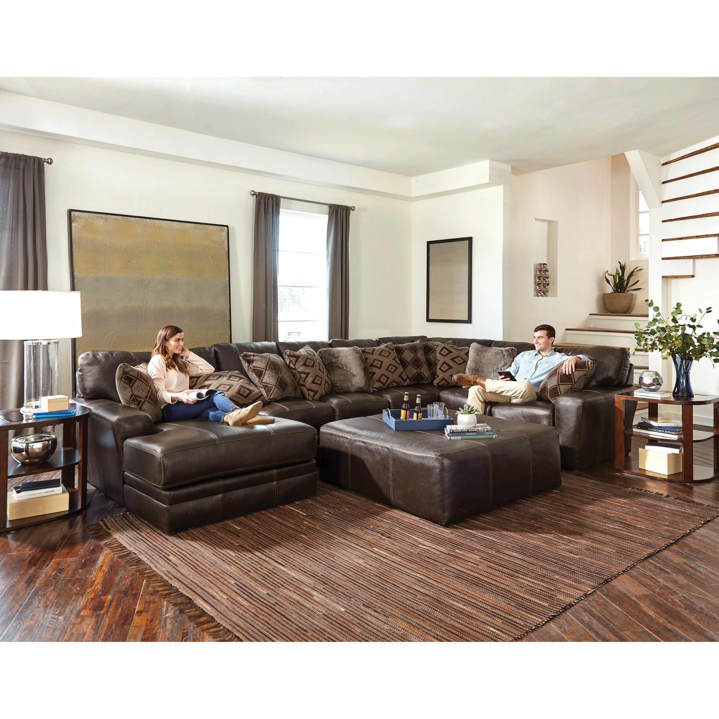 Jackson Furniture Denali 4378 3 pc Sectional - Chocolate IMAGE 1