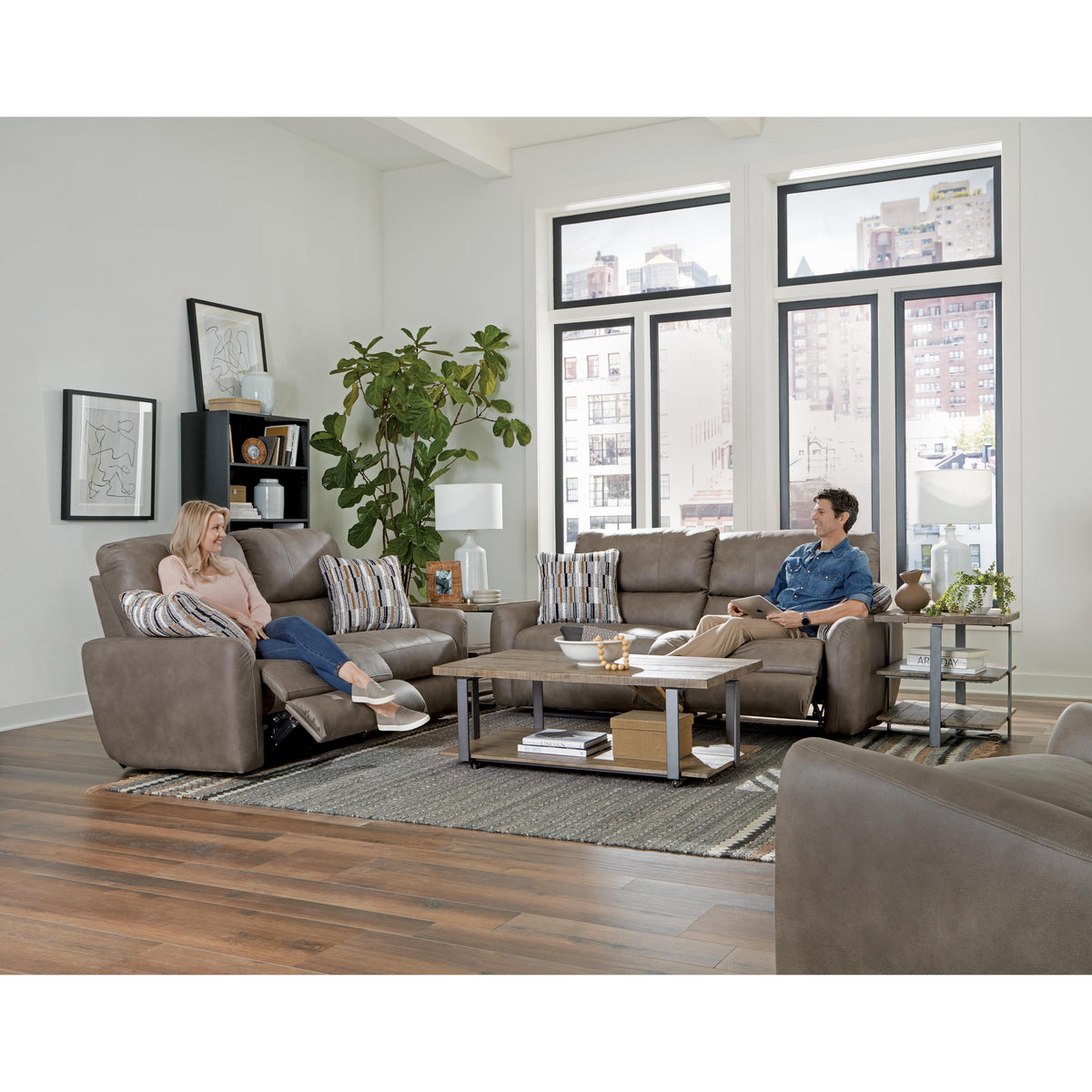 Catnapper Dorian 3072 Reclining Loveseat - Pebble IMAGE 2