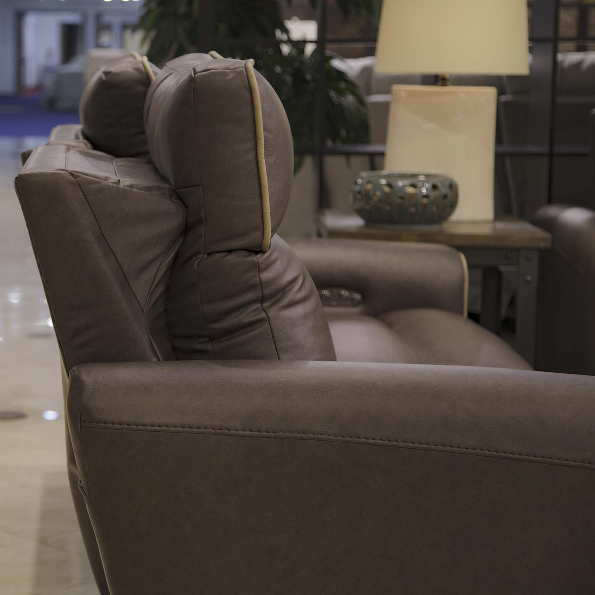 Catnapper Nico 63501 Power Headrest Reclining Sofa - Walnut IMAGE 5